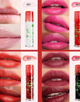 4 Pcs Roll-on Lip Gloss Set, Clear Lip Gloss Glaze Water Light Formula, Plumping Lip Oil, Long Lasting Hydrating & Moisturizing Lip Gloss (Set A, 0.16 Oz/Pcs)