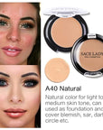 Waterproof Full Coverage Concealer With Primer Sponge Set, (0.2Fl, Natural)