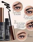 Cilrofelr Tattoo Peel Off Eyebrow Gel, Easy Tattoo Brow Peel Off Gel, Last Up to 3 Days, Waterproof, Transfer-proof, For Fuller & Defined Looking Brows, Warm Brown (2 Pack)