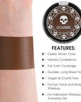 UCANBE Brown Face Body Paint Makeup Foundation, Non-Toxic Greasepaint for Kids & Adult, Waterproof Cream Face Painting Kit for Halloween Werewolf Leopard Camo Hunting SFX Make Up, Cosplay & Costumes