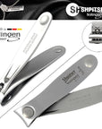 SHPITSER Professional 7pc TopInox Surgical Stainless Steel Tools Manicure Pedicure Set in Genuine Durable Leather Case Handmade in Solingen Germany for Nail and Cuticle Care