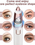 gurelax Electric Eyebrow Razor for Women,Eyebrow Hair Remover, Painless Eye Brow Trimmer Shaper with LED Light, USB Rechargeable, Eye Brow and Face Epilator as Stockings Stuffers