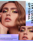 MAKI YIKA Glitter Eyeshadow Gold Liquid Multichrome Eyeshadows Long Lasting, Metallic Chameleon Eye Shadow Smudgeproof Holographic Eye Topper Glitters (#9 Ember)