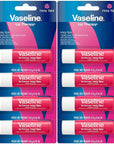 Vaseline Lip Therapy Rosy Lips 8-Pack – Moisturizing Lip Balm, Tinted, 0.16 Oz Ea
