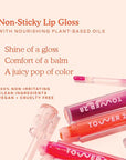 Tower 28 ShineOn Milky Lip Jelly, PISTACHIO, Non-Sticky, Hydrating Vegan Lip Gloss in Milky Nude Pink, Moisturizing Apricot and Raspberry Seed Oil, Clean, Cruelty Free