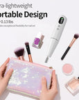 Electric Nail Drill Kit Professional - 9 Speed Cordless Electric Nail File with LED Display, Portable Nail Drill Machine for Acrylic Gel Nails, Hand Feet Trimmer Buffer Tool for Women Men Baby White