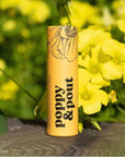 Poppy & Pout Lemon Bloom Jumbo Lip Balm | All Natural Lip Balms & Moisturizers | Hydrates with Beeswax, Vitamin E, Organic Coconut Oil | Cruelty-Free | Lip Balm in Recyclable Cardboard Tube