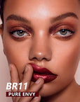 MAKI YIKA 3Pc Metallic Lipstick Long Lasting Nude Pink Red Glitter Lipsticks High Shine Lipstick No Smudge No Transfer Liquid Lip Gloss (Nude/Pink/Red)