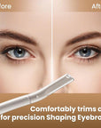 Eyebrow Razor Dermaplaning Tool with 10 Blade Refills Exfoliating Face Razors for Women Facial Razor for Peach Fuzz and Eyebrow Hair Removal