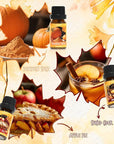 Autumn Fragrance Oils Set, Essential Oil for Diffuser, Fall Scent Diffuser Oil, Use for Soap Candle Making,Pumpkin Spice, Spiced Cider, Maple Syrup, Autumn Harvest, Cinnamon, and Apple Pie