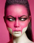 MEICOLY Pink Face Body Paint Stick(1.06Oz),Waterproof Sweatproof Pink Eye Black Softball/Baseball/Football,Cream Body Paint,Blendable Face Paint for Halloween Special Effects SFX Makeup