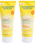 Seaweed Bath Co. Everyday Mineral SPF 40 Broad Spectrum Sunscreen Lotion, 3.4 Ounce (Pack of 2), Sustainably Harvested Seaweed, Sea Kale, Prebiotics