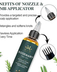 Pure Rosemary Oil for Hair Growth (4.05 fl oz) Infused with Biotin Jojoba & castor Oil | Hair strengthening Treatment | Nourishing & Volumizing– Strengthening, | Non-GMO verified
