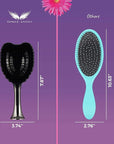 Tangle Angel Detangling Hair Brush - Anti Static Tangle Taming Brush with Soft Bristles - Heat & Water Resistant Pro Detangler Hairbrushes for Women for Fine, Thick, Wavy, & Curly Hair - Titanium