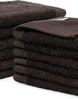 100% Cotton Washcloths Set 13” x 13” | Chocolate Towels | Set of 12 Ultra Soft and Highly Absorbent Washcloths Sets for Bathroom, Gym, Spa | Machine Washable Face Towel
