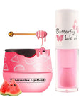 2Pcs Watermelon Lip Balm Honey Pot Exfoliator
