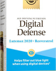 Solgar Digital Defense Age-Defying Nutrition for Adults—Support Eye Health with Antioxidants Vitamin C, Resveratrol and Zinc, Lutein & Zeaxanthin, Once Daily, Vegan, Dairy & Gluten Free, 30 Servings