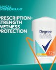 Degree Clinical Protection Antiperspirant Deodorant 72-Hour Sweat & Odor Protection Summer Strength Antiperspirant for Women 1.7 oz