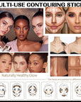 MIELIKKI 2Pcs Cream Contour Stick Makeup, Highlighter Stick