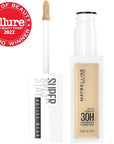 Maybelline Super Stay Liquid Concealer Makeup, Full Coverage Concealer, Up to 30 Hour Wear, Transfer Resistant, Natural Matte Finish, Oil-free, Available in 16 Shades, 22, 1 Count