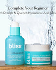 Bliss Drench & Quench Hyaluronic Acid Moisturizer | Cream to Water Face Cream| Deep Hydration, Plumps Skin | Clean Vegan & Cruelty Free 1.7 fl oz