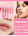Korean Clear Lip Oil Gloss for Women,Ultra-Hydrating Lip Glow Oil with Chili Extract,Nourishing Lip Oil Tinted,Lip Plumping Booster,Fuller Lips Instantly - 02 Baby Pink