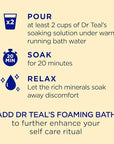 Dr Teal's Pure Epsom Salt, Prebiotic Lemon Balm & Essential Oil, 3 lbs (Pack of 4)