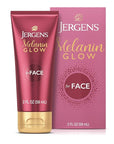 Jergens Melanin Glow Facial Glow Enhancer, Luminizer and Moisturizer with Hyaluronic Acid, Dermatologist-Tested, Non-Comedogenic, 2Oz