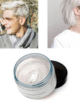 White Hair Color Wax, Natural Hairstyle Wax 4.23 oz, Temporary Hairstyle Cream for Party, Cosplay, Halloween, Daily use, Date, Clubbing (White)