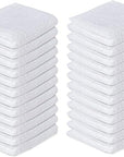Softolle 100% Cotton Washcloths 24 Pack (12x12 Inches) Soft, Highly Absorbent Washcloth, Face Towels, Wash Cloths for Face, Ring Spun, Bulk Pack (Black/White)