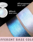 Holographic Duochrome Blue Glitter Eyeshadow, Color Shift Metallic Shimmer Eyeshadow Palette, Chameleon Sparkle Inner Corner Eye Highlighter, Iridescent Eye Shadow Palette Fairy Makeup#04