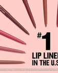 Revlon Colorstay Lip Liner with Built-In Sharpener, Valentine's Day Makeup Gifts for Women, Longwear Rich Colors, Smooth Application, 655 Rose, 0.01 oz