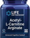 Life Extension Acetyl-L-Carnitine Arginate, Advanced Brain & Nerve Health, Cellular Energy Support, Gluten-Free, Non-GMO, 90 Capsules