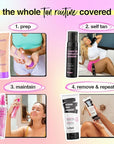 b.tan Ultra Dark Self Tanner Mousse | I Want The Darkest Tan Possible - Fast, 1 Hour Express Sunless Tanning Foam, Golden Bronzing Glow, Face & Body, No Fake Tan Smell, Vegan, Cruelty Free, 6.7 Fl Oz