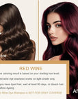 Red Hair Dye Shampoo 3 in 1, Hair Color Shampoo for Women Men, Long Lasting Red Hair Dye, Shampoo Para Pintar el Cabello, Works in Minutes, Easy to Use, 16.90 Fl Oz