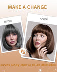 Brown Hair Dye Shampoo, Instant Hair Color Shampoo, Long Lasting Dark Coffee Hair Dye, Covers Gray in Minutes, Champu Para Canas, Champu Para Pintar el Cabello, 16.90 Fl Oz