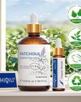 HIQILI Patchouli Essential Oil,100% Pure & Natural for Homemade Perfume, Sooth Skin, Nourish Hair at Home with Diffuser, Gift for Hippie Friend -100ML