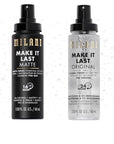 Milani Setting Spray + Primer, Make It Last Original - Natural Finish with Niacinamide for Hydration & Make It Last Matte- Oil Absorbing Charcoal Formula to Control Shine - 2 Pack