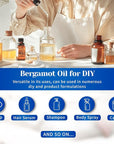 HIQILI Bergamot Essential Oil for Diffuser, Skin, Hair, DIY, 100% Pure & Natural - 1.01 Fl Oz (30 mL)