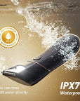 Body Hair Trimmer for Men: Pubic Hair Trimmer with Mirror & LED Light - Electric Ball Shavers with Ceramic Blades & Travel Lock - Body Groomer IPX7 Waterproof Wet/Dry Use for Groin/Legs/Chest