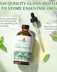 EVOKE OCCU Clary Sage Oil Essential Oil for Anxiety Relief, Moisturize Skin, Air Freshening, Add to Spray and Diffuser - 4 FL Oz