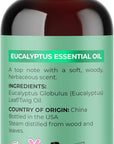 Pure Eucalyptus Essential Oil for Diffuser - Natural Eucalyptus Aromatherapy Diffuser Oil for Scalp Hair Skin and Nails - Undiluted Eucalyptus Essential Oils for Diffusers for Home and Self Care
