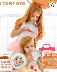 Temporary Orange Hair Color Wax for Kids, Women, Men - Washable Styling Mud, Instant Coloring Gel Cream for Girls, Boys, Teens - DIY Dye for Cosplay, Halloween, Children's Day