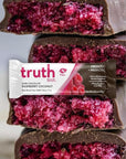 Truth Bar Prebiotic & Probiotic Keto Snack Vegan Bars with Omega-3's - Synbiotic High Fiber Snacks - Low Sugar, Kosher, Gluten Free - Dark Chocolate Coconut Raspberry Truffle (Pack of 12)