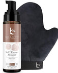 Self Tanner Tanning Mousse Kit - USA Made with Natural & Organic Ingredients, Self Tanner Mousse and Mitt, Tan Kit, Fake Tan Tanning Foam, Medium to Dark, Sunless Tanners Best Sellers