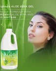 Aloe Vera Gel, 100% Aloe Vera Extracted from Freshly Cut Pure Aloe Leaves, Pure Aloe Vera Gel for Skin Care like Deeply Soothing, Firming, After Shave, Sunburn Relieve(Family Pack)