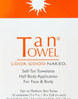 Tan Towel Self Tan Towelette Wipe Medium Deep Classic 10 Count