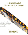 Kent 9T Fine Tooth & Wide Tooth Comb Detangler Hair Combs - Large Handmade & Saw-Cut Dressing Comb - Wet Hair Comb for Women, Durable Grooming Comb for Men, Made in England (Yellow Tokyo), 2 Count