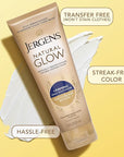 Jergens Natural Glow +Firming Self Tanner Body Lotion, Fair to Medium Skin Tone, Sunless Tanning Moisturizer with Collagen and Elastin. Helps to Visibly Reduce Cellulite, 7.5 Fl Oz (Pack of 2)
