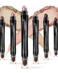 6PCS Cream Eyeshadow Stick Makeup Sets, Metallic And Matte Shimmer Eye Shadow Eye Brightener Stick Pencil Crayon, B06-Pink Ocean